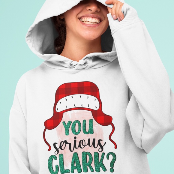 YOU SERIOUS CLARK? UNISEX CUSTOM HOODIE - Picture 2 of 5